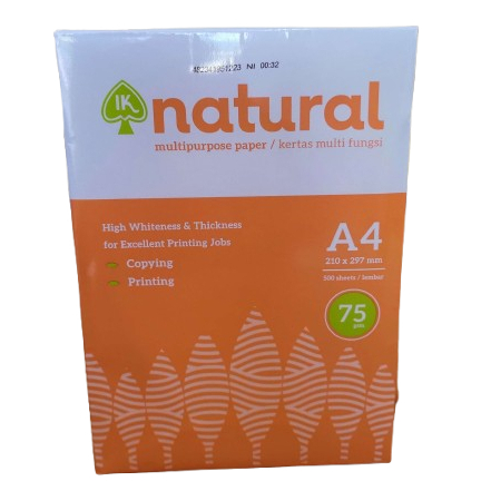 

[1 DUS] Kertas HVS Natural A4 75 GSM
