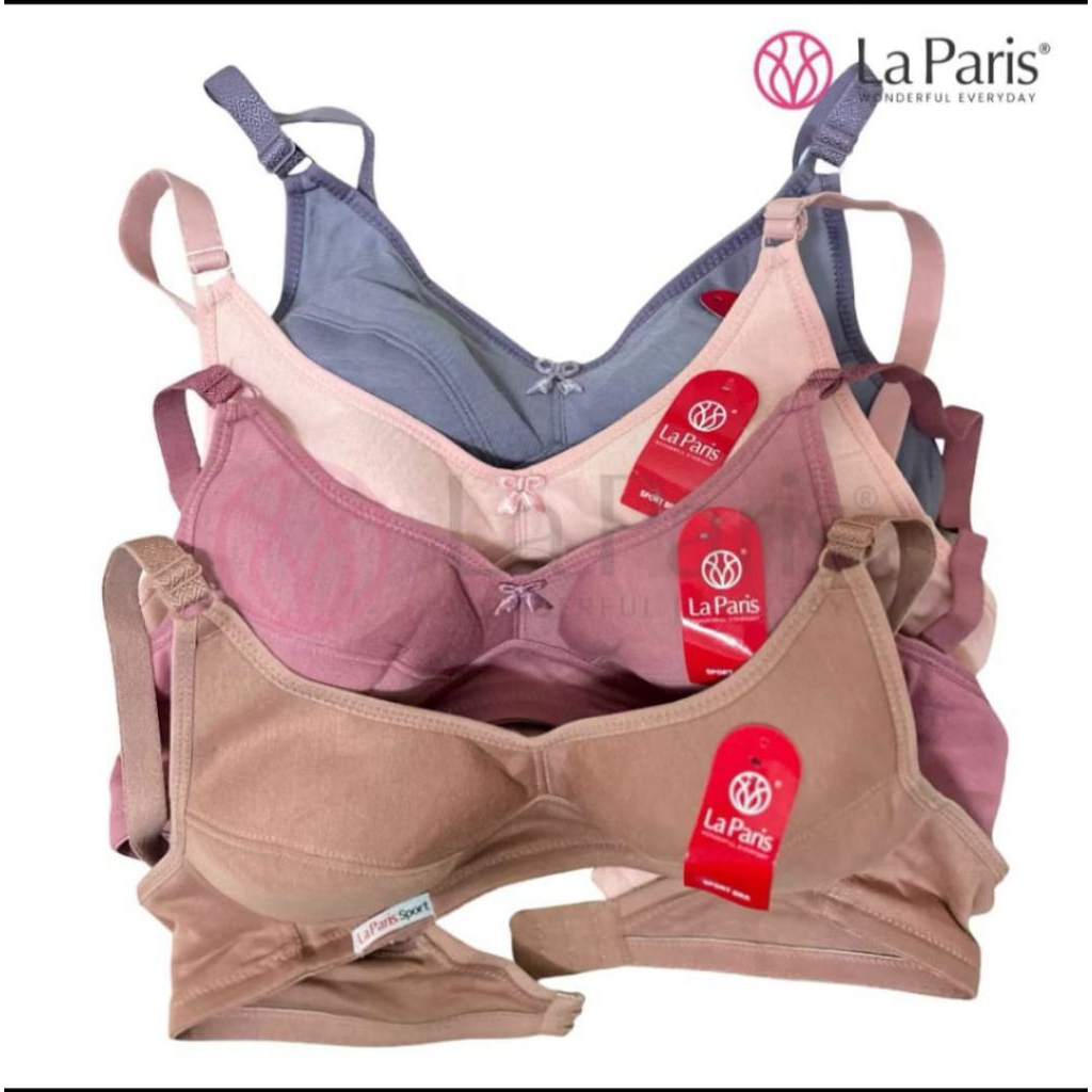 Paket 6 pcs BH Sport Wanita Dewasa Polos Tanpa Kawat Ukuran 36 38 40 42