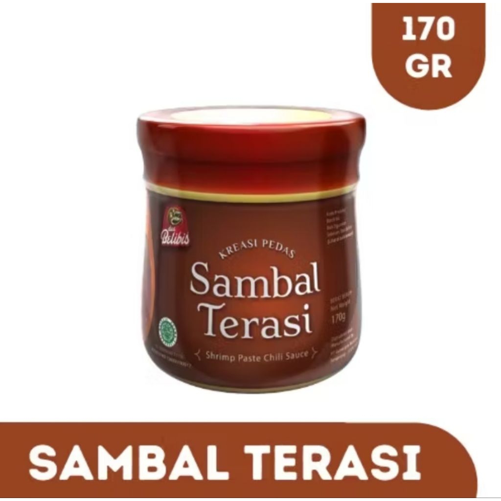 

Sambal terasi Dua belibis 170gr