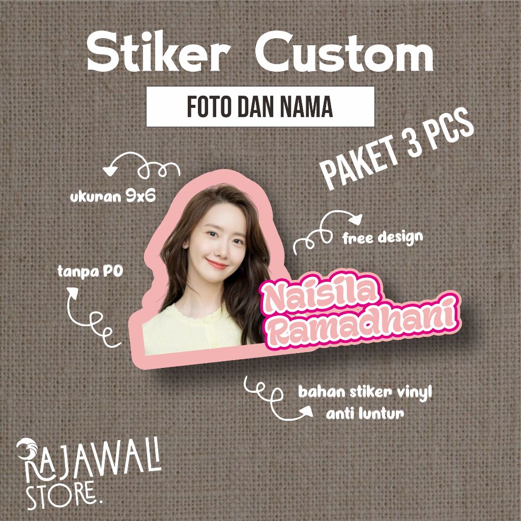 

STIKER CUSTOM PAKET 3pcs | BAHAN TAHAN AIR | ANTI LUNTUR