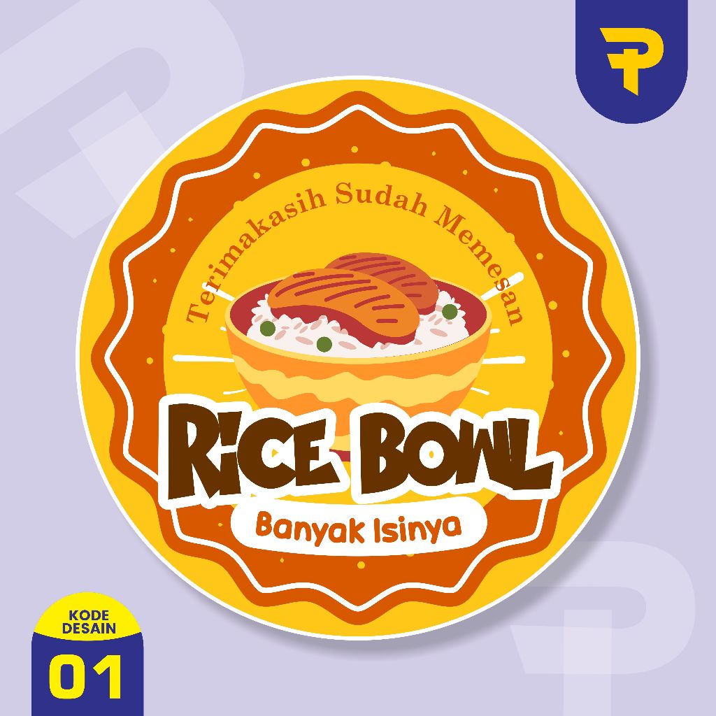 

stiker rice bowl stiker label kemasan