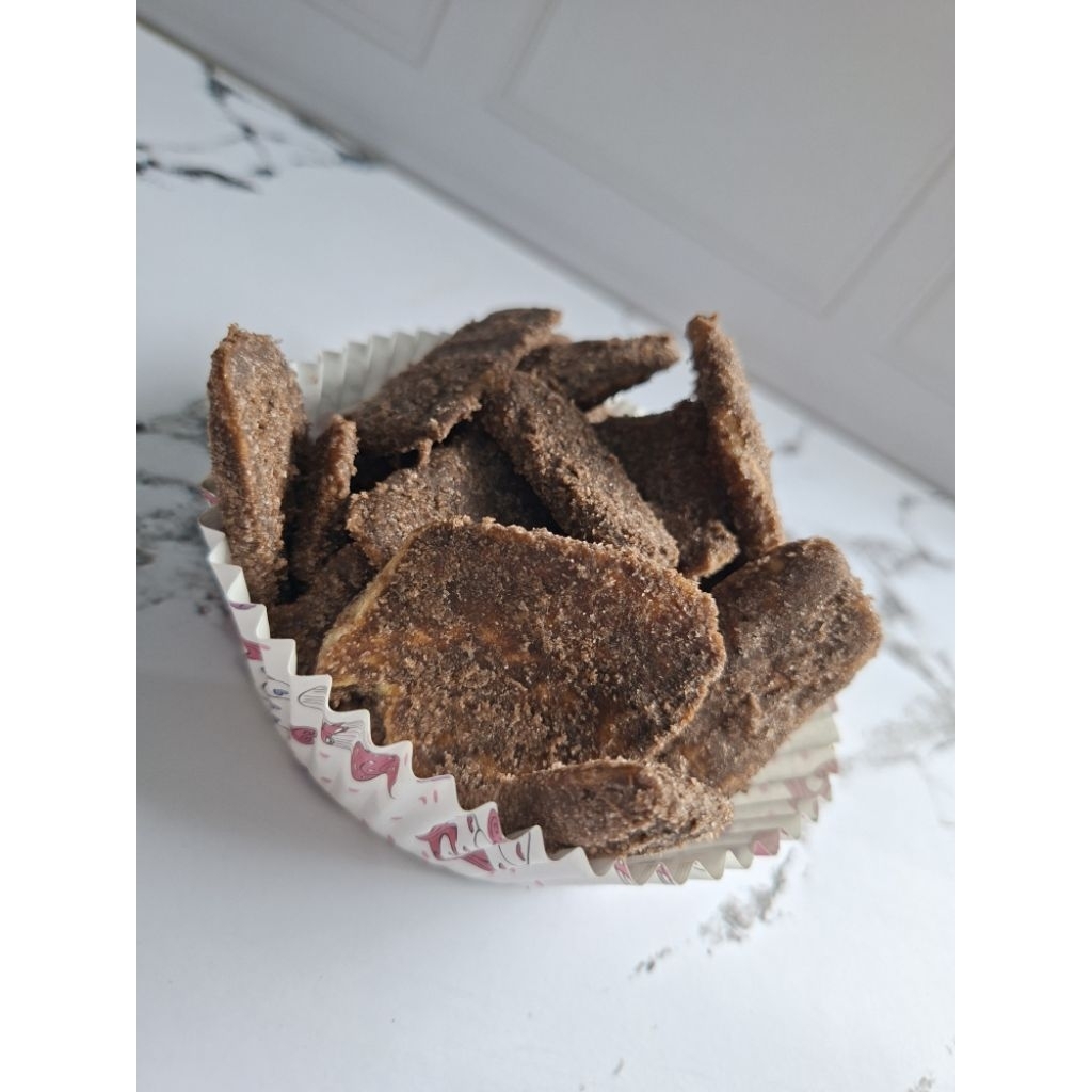 

Keripik cokelat / keripik toping cokelat bubuk