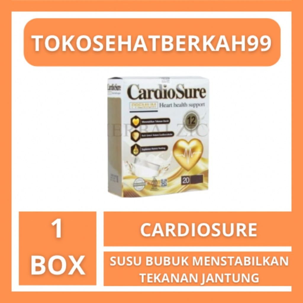 

1 BOX CARDIOSURE SUSU BUBUK 12 SACHET MEMBANTU MENSTABILKAN TEKANAN JANTUNG KOLESTEROL