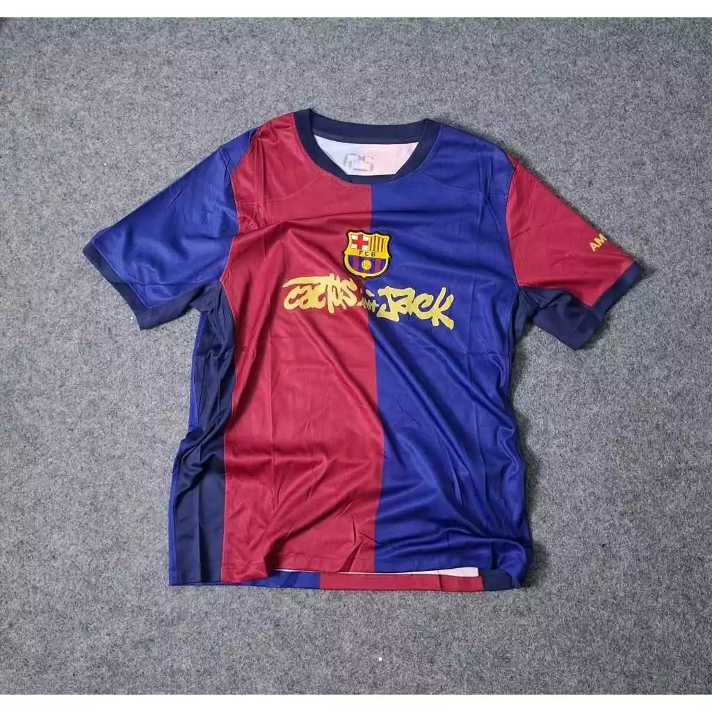 ( FANS ) BARCAA HOME TRAVIS SCOOT 2025/2026 JERSEY BAJU BOLA FUTSAL HIGH QUALITY PRIA DEWASA