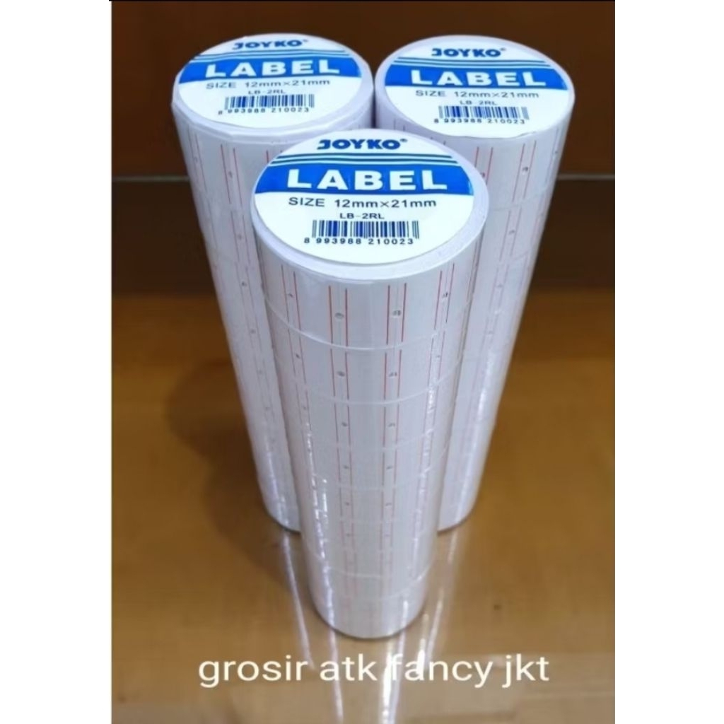 

( 10 Slop = 100 buah ) P2LN LB2RL Label Harga Joyko LB-P2LN 2 Baris untuk MX-6600A / MX-6600N / Tipe 6600 / MX5500