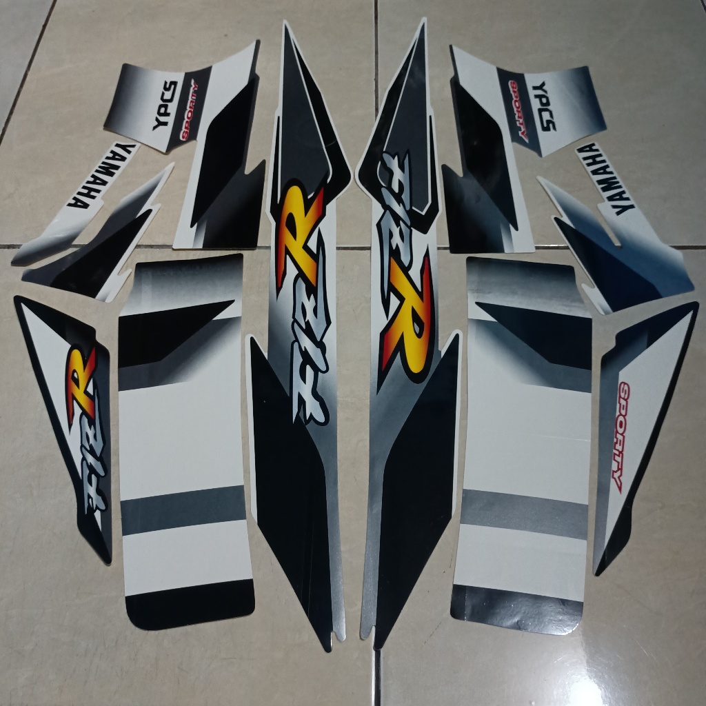 stiker striping yamaha fizr fiz r 2000 2001 putih hitam lis body standar berkualitas original