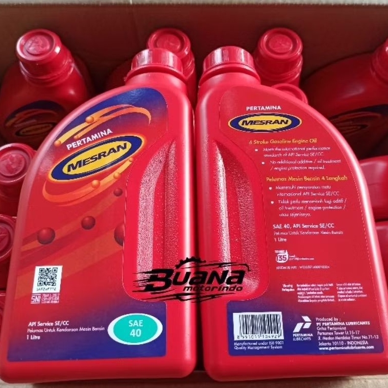 Oli Mesran 40 1 Liter Oli Pertamina Mesran SAE 40 1L ( 1 DUS )