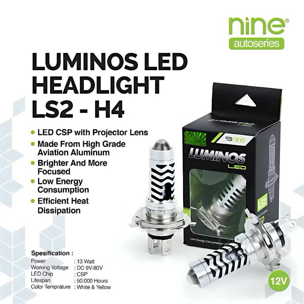 BIG SALE HOT SALE LUMINOS LAMPU LED UTAMA H6 H4 H7 MINI PROJEKCTOR 30 WAT NINE LUMINOS SUPER TERANG