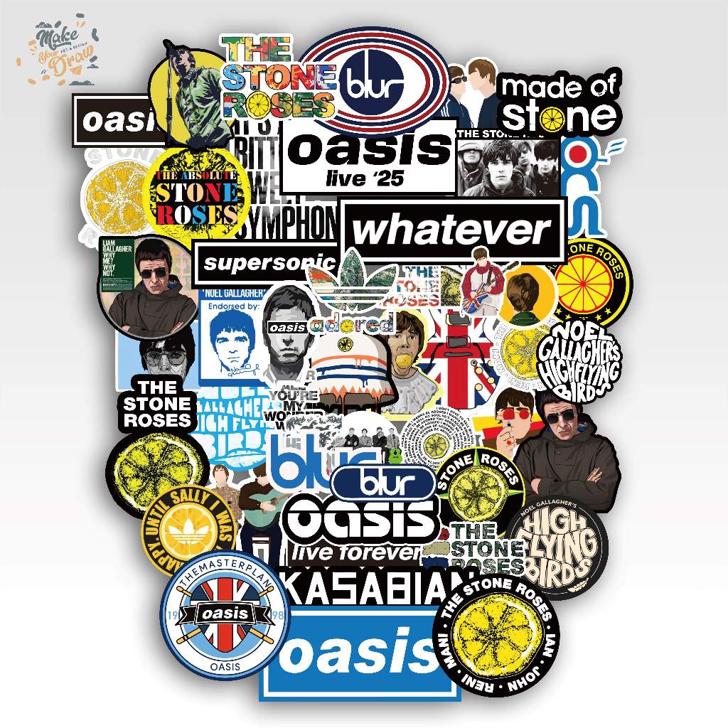 STICKER PACK BAND - STIKER CASE - STICKER AESTHETIC - STICKER LAPTOP TUMBLER - VOL 1 - STICKER OASIS