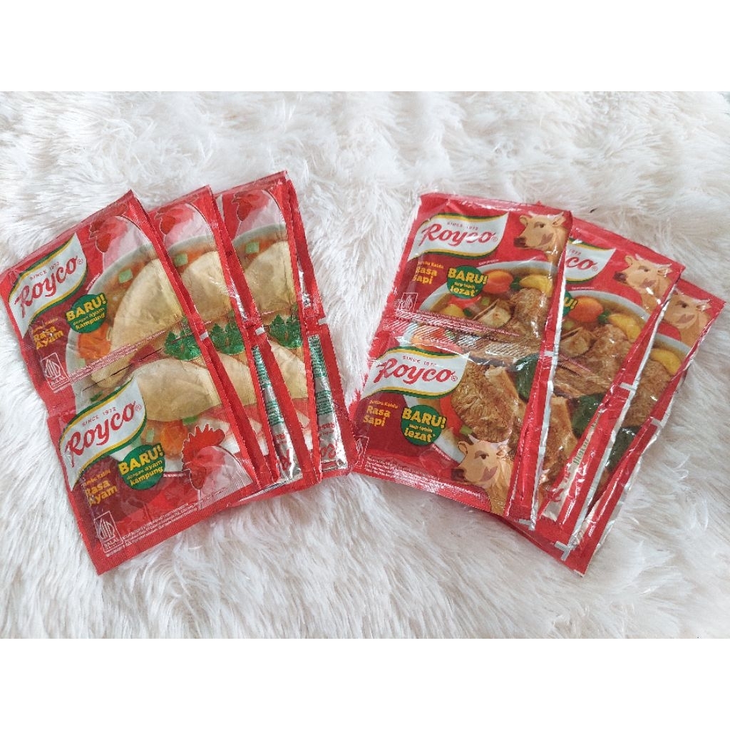 

royco ayam dan sapi kemasan shaset / kaldu /penyedap rasa