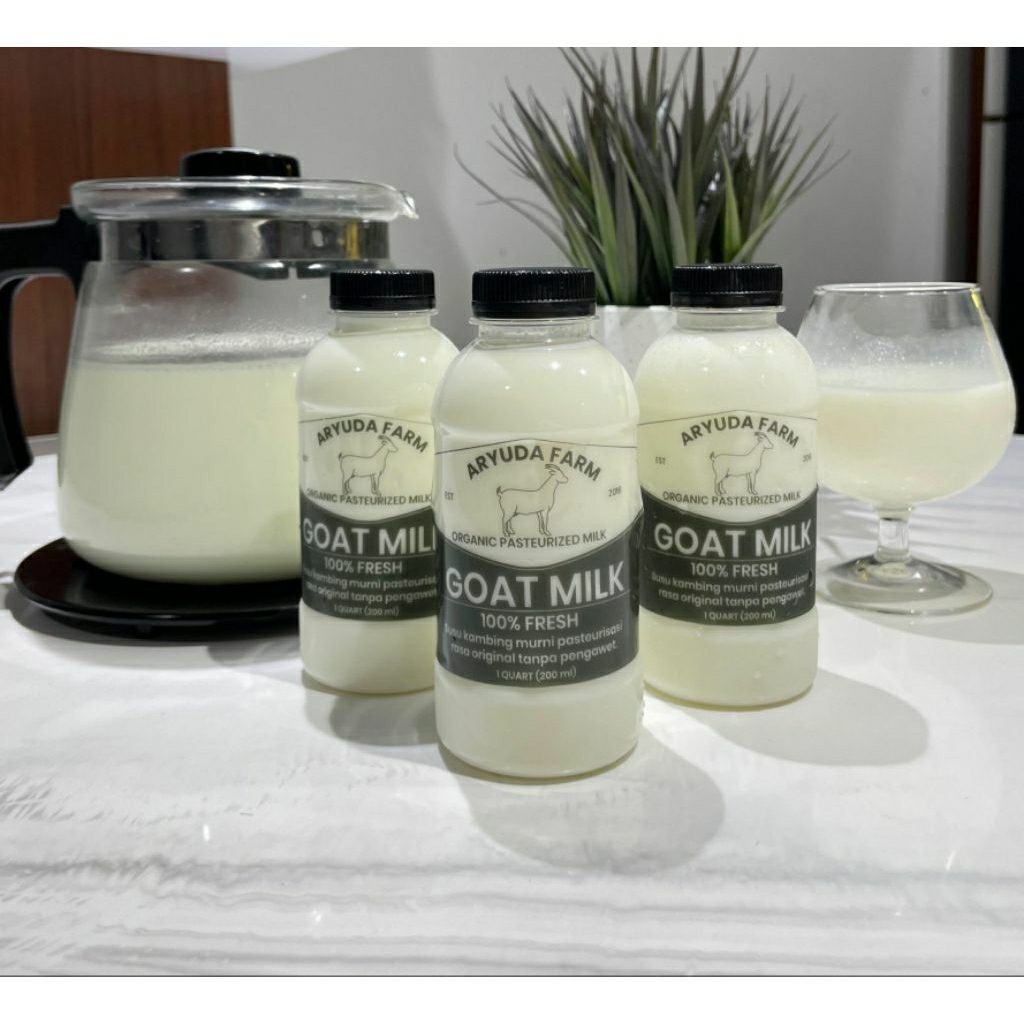 

Susu Kambing 100% Murni PASTEURISASI Rasa Original kemasan Botol 200ml