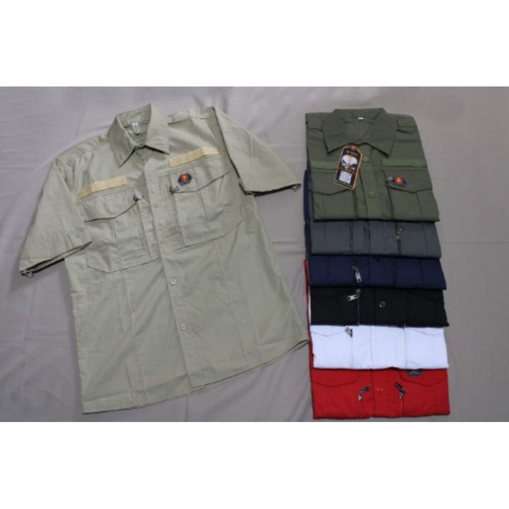Kemeja W tac seragam tactical baju pdh kerja lapangan kantor pria