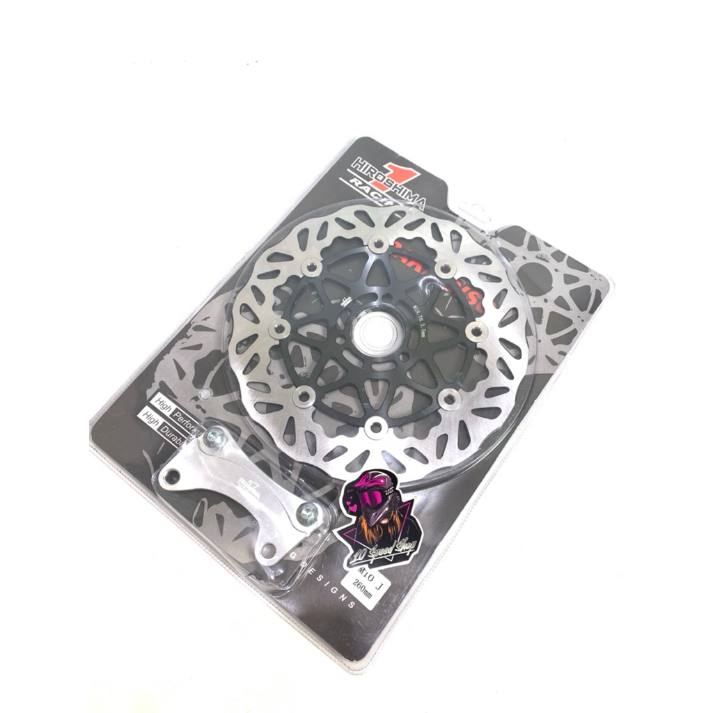 Disk Brake / Piringan Cakram Depan Lebar Mio J 260mm Floating Plus Breket CNC