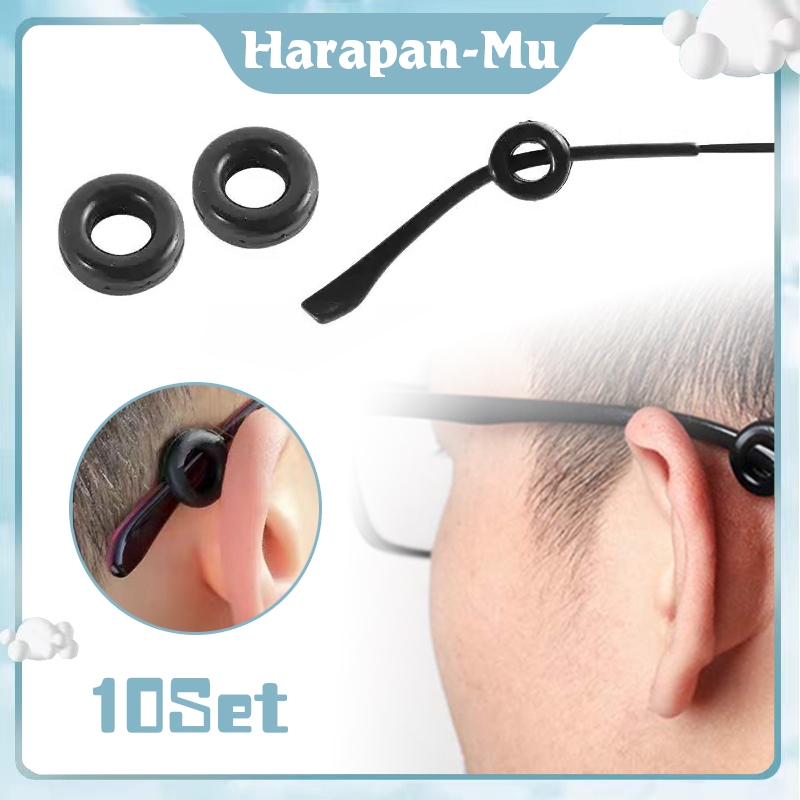 20 Pcs Penyangga Kacamata Anti Melorot / Karet Anti Slip Kacamata Penahan Telinga / Anti Slip Kacama