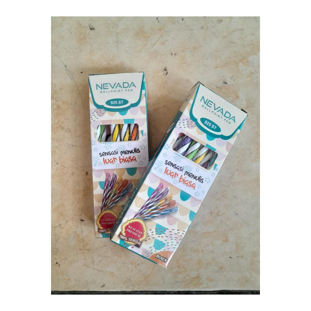 

1 Kotak isi 12pcs Pena/ Pulpen Nevada Ulir 295 Hitam