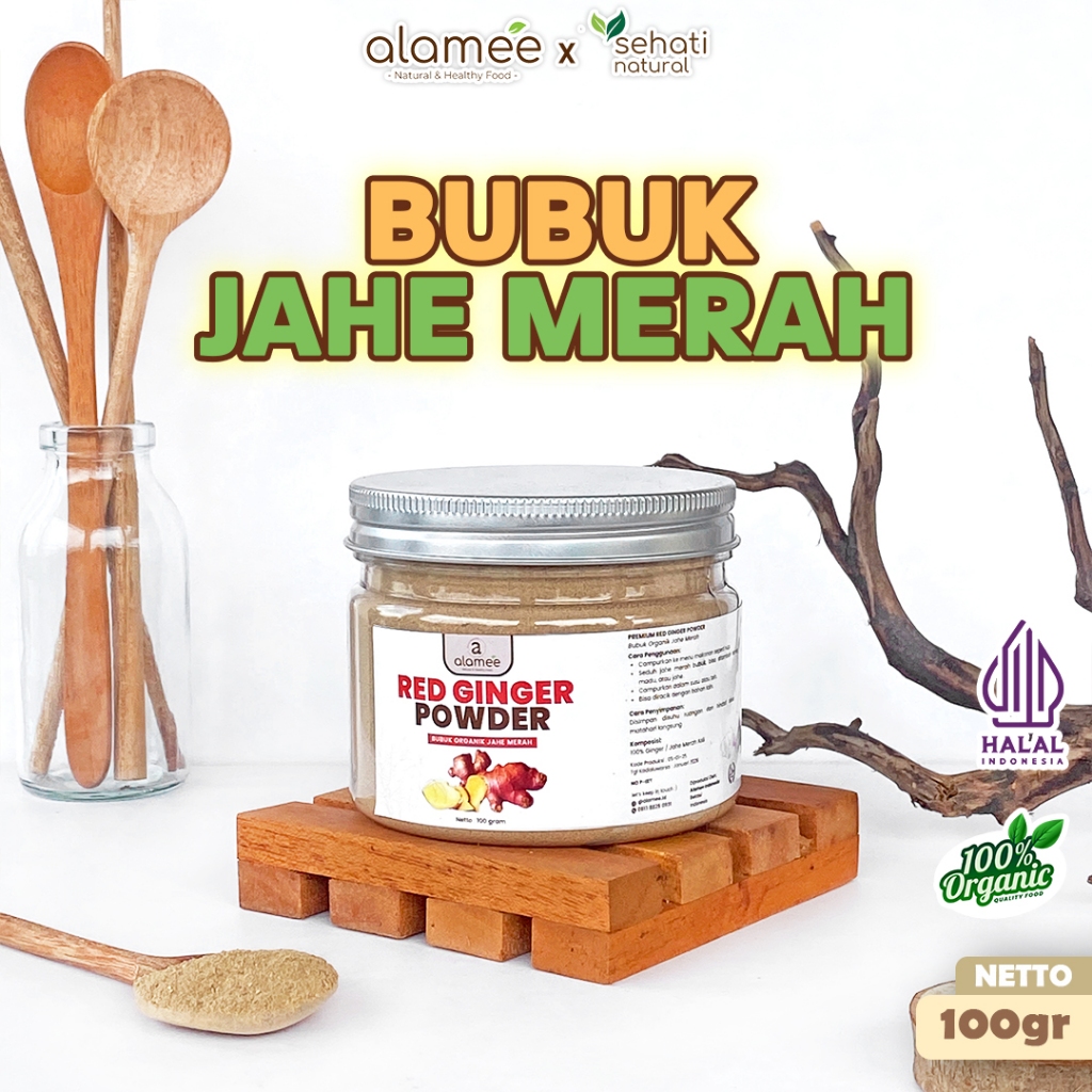 

ALAMEE Red Ginger Powder Premium Minuman Jahe Merah Bubuk Tanpa Campuran Sehat Serbuk Minuman 100gr