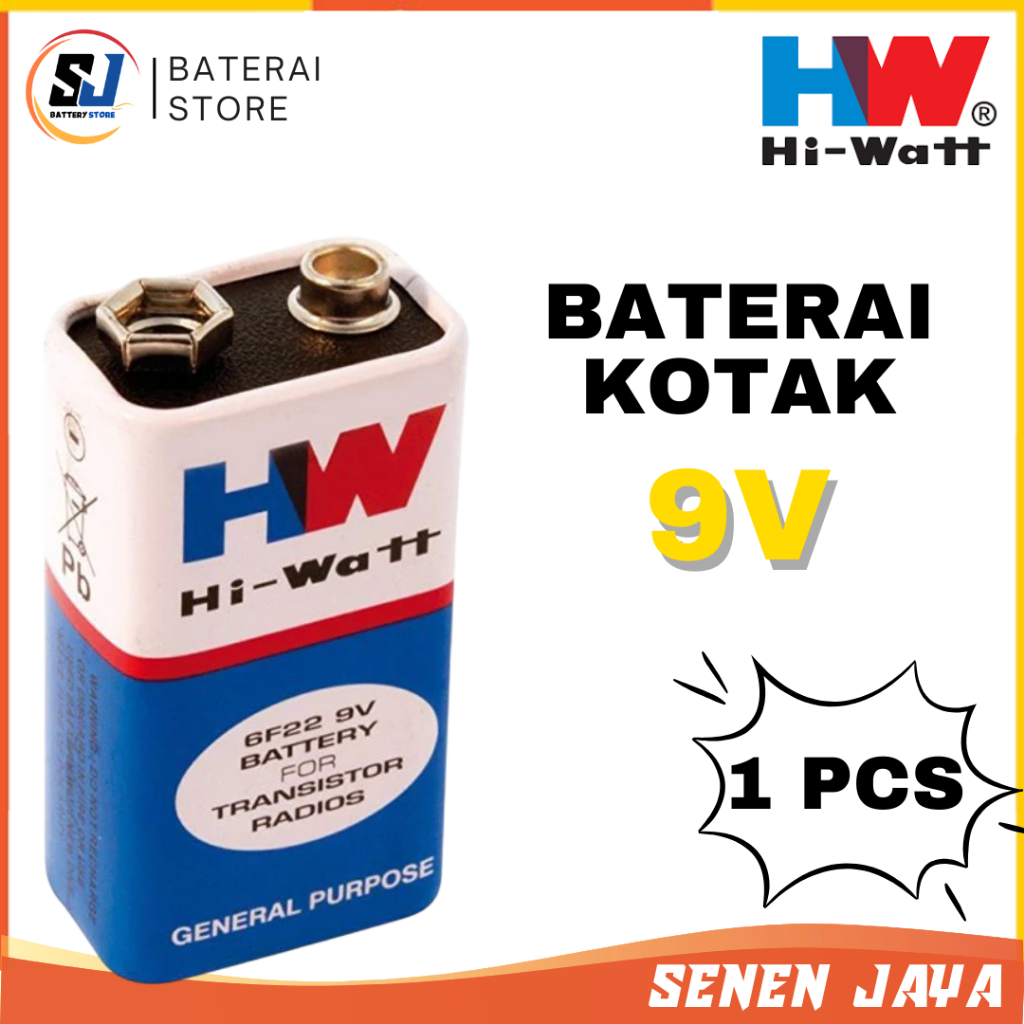 Baterai Mic Microphone 9V Batre Kotak 9 Volt HW Batre 9V ORIGINAL High Watt