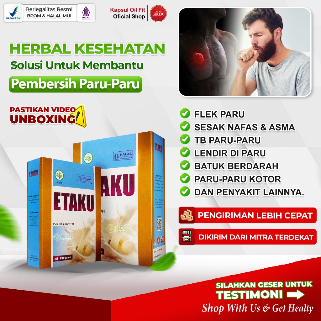 Susu Pembersih Paru Paru Asma Sesak Nafas Herbal TBC Pneumonia Bronkitis Sakit Dada Radang Pembersih