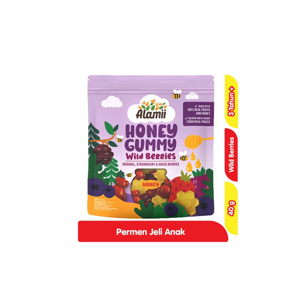 

ALAMII HONEY PERMEN GUMMY ANAK WILD BERRIES 40 gram