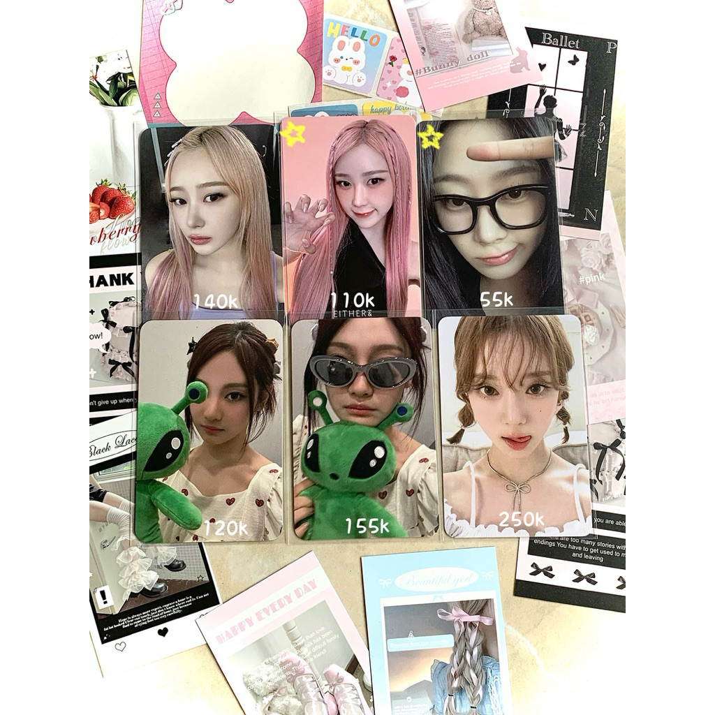 [READY STOCK] photocard official giselle ningning winter alien maung pink hair melet aespa girlgroup
