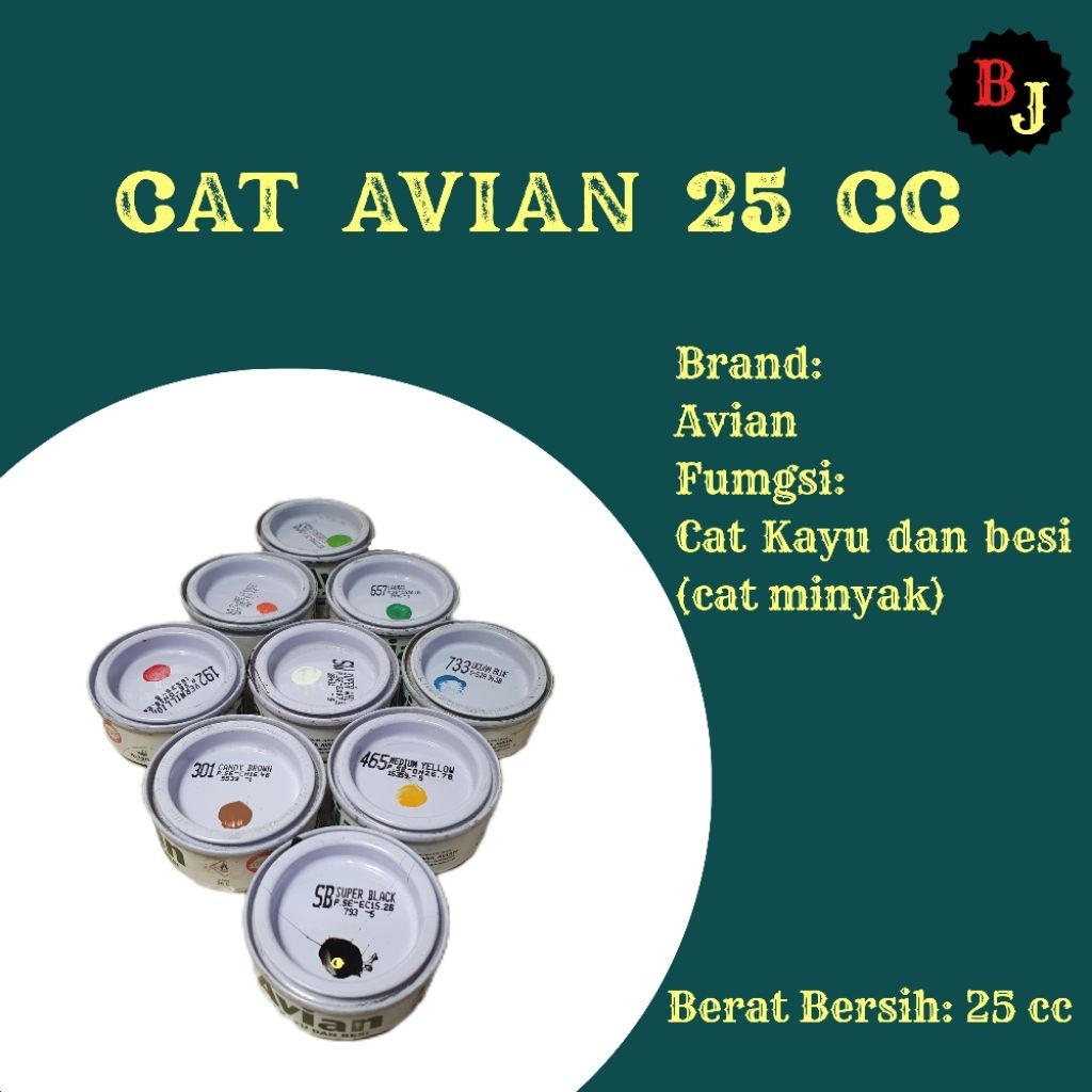 avian 25cc / cat kayu avian / cat minyak avian