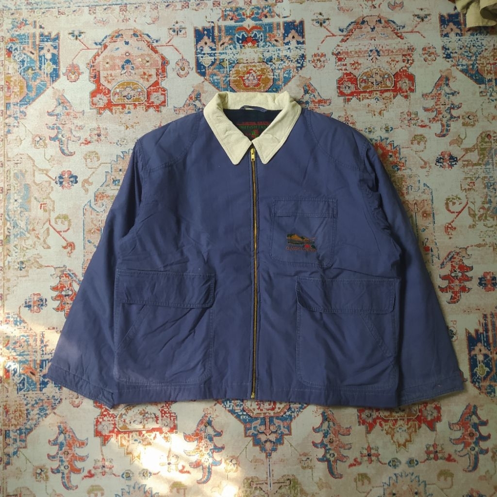 British Taste Hunting Jacket Corduroy Collar Reworked , Chore Jacket, Casual Outer