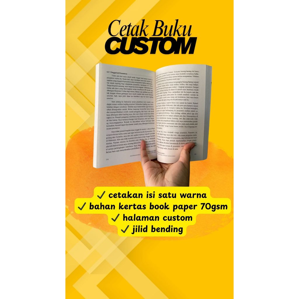 

cetak buku custom buku novel | buku ukuran A4 book paper