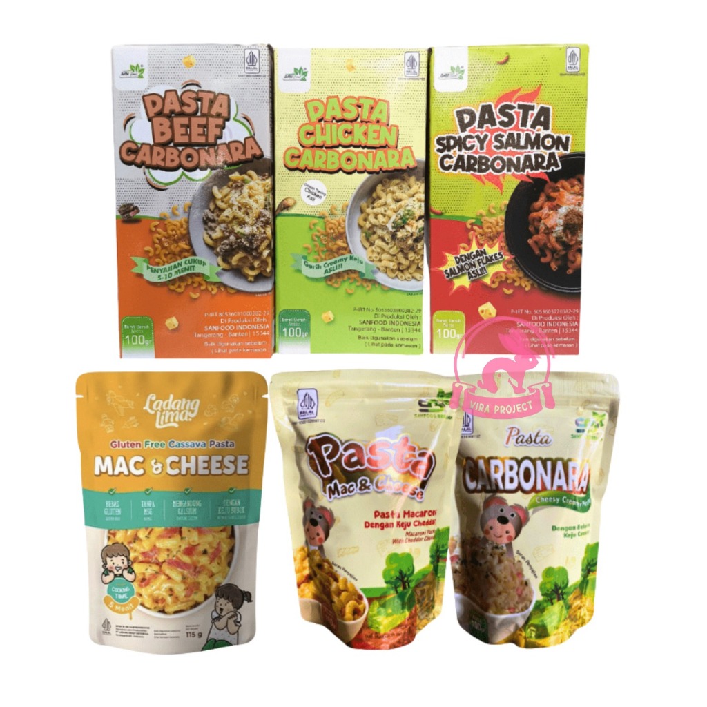 

LADANG LIMA SANFOOD PLUM BLUM MAKARONI DAN BUMBU MAC N CHEESE BOLOGNESE CARBONARA/PASTA GLUTEN FREE