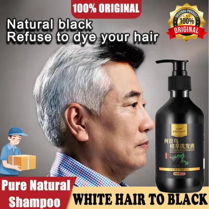 Shampo Penghitam Rambut Black Hair Shampoo Uban Menjadi Hitam Permanen Sampo Penghilang Uban Shampoo