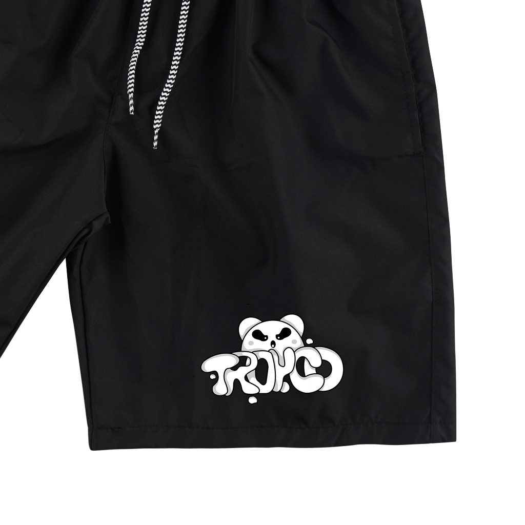 Troy Company Boardshort Black Doodle - Celana Pendek Pria Hitam PTD 2180