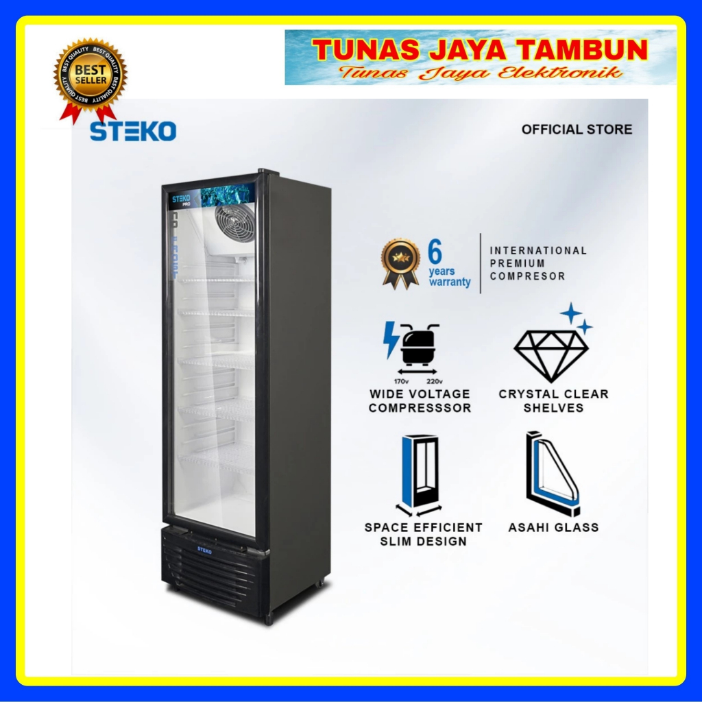 SHOWCASE STEKO PRO LG 360 / SHOWCASE STEKO 300 LITER / STEKO LEMARI PENDINGIN LG 360 / STEKO PRO LG-