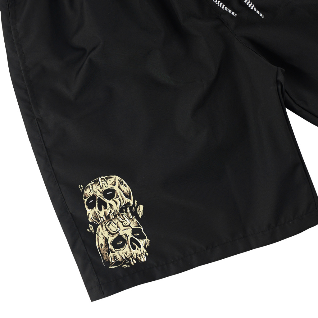 Troy Company Boardshort Black Pile Of Skulls - Celana Pendek Hitam PTD 2187