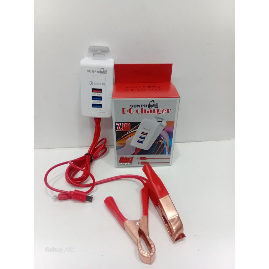 Dc Charger Cas Dr Aki 12V Casan Hp Type C Micro USB 3 Port USB Sunpro 7.0A