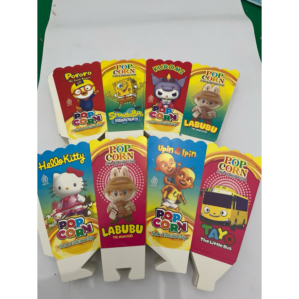 KOTAK BUNGKUS POPCORN / KEMASAN POP CORN / KERTAS POPCORN