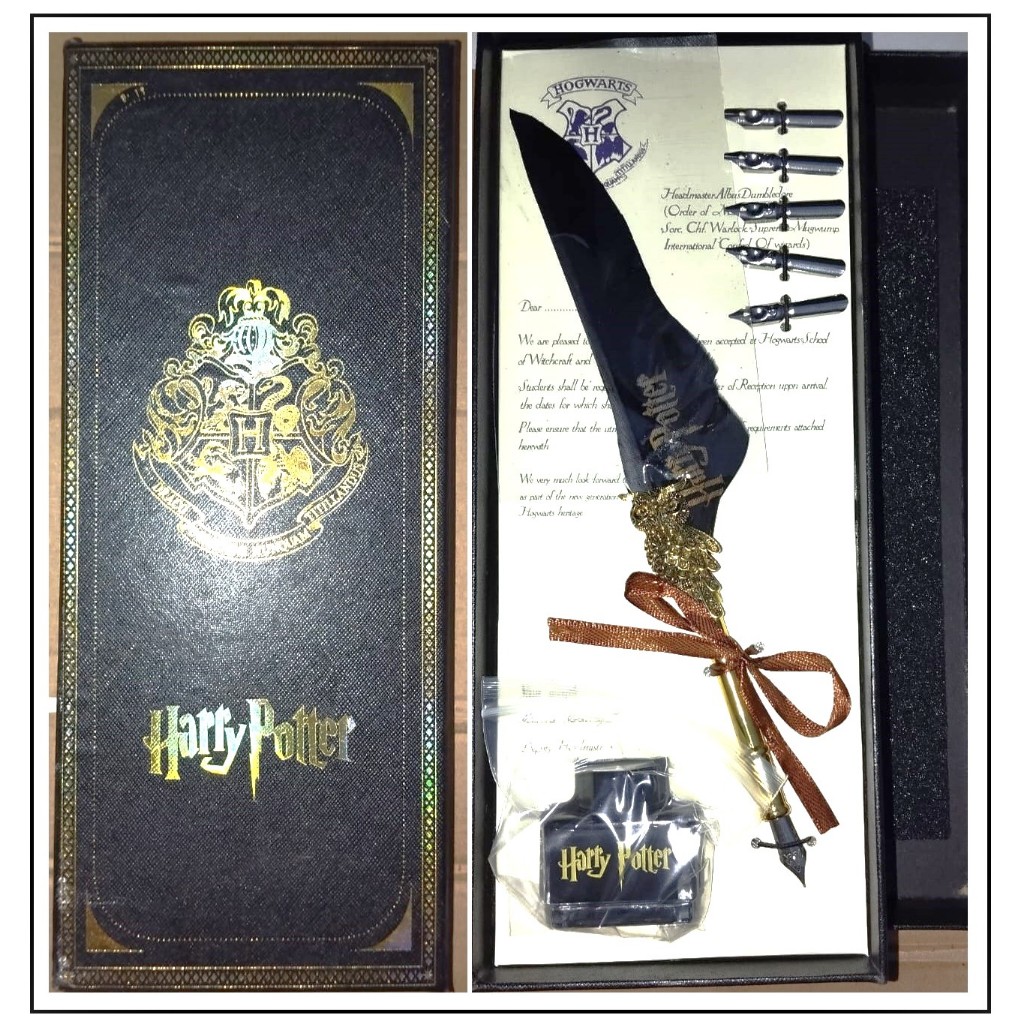 

Pulpen Bulu Set Lengkap Harry Potter Feather Quill Dip Pen