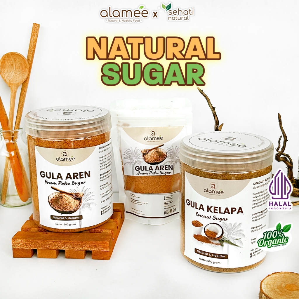 

ALAMEE Gula Semut Kelapa Aren Organik Asli Bubuk Coconut Sugar Premium Powder Natural Organik 500gr