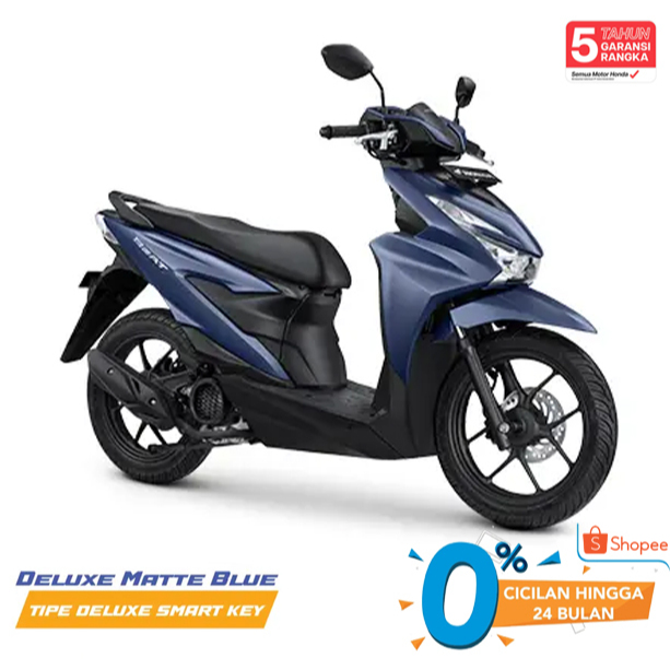 New Honda BEAT DELUXE SmartKey Keyless CBS ISS Motorcycle Sepeda Motor