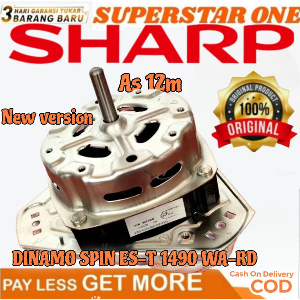 Dinamo spin/pengengering 14kg mesin cuci SHARP ES-T 1490/EST-1490/ES-T1490/EST 1490 WA-RD/WA RD