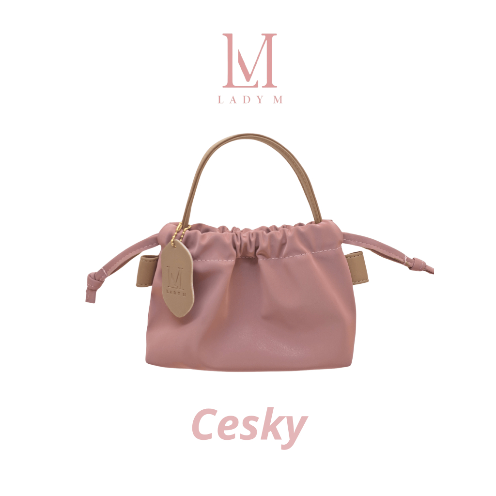 Sling bag & hand bag Lady M Cesky - Tas Selempang Mini Wanita Nilon Sintetis Elegan & Kekinian Mini