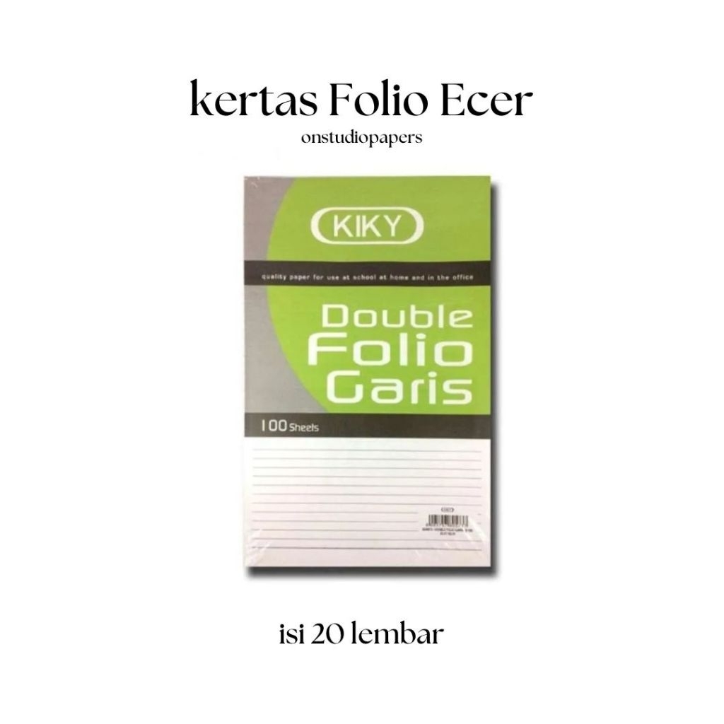 

KERTAS FOLIO ISI 20 LEMBAR ECER