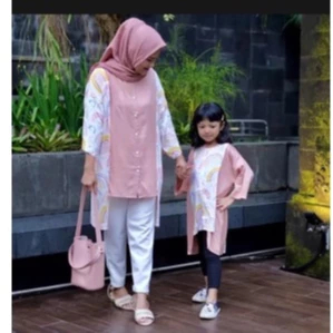 khasa_fashion TUNIK COUPLE IBU dan ANAK Couple Ibu Dan Anak / Baju Couple Ibu Dan Anak Perempuan
