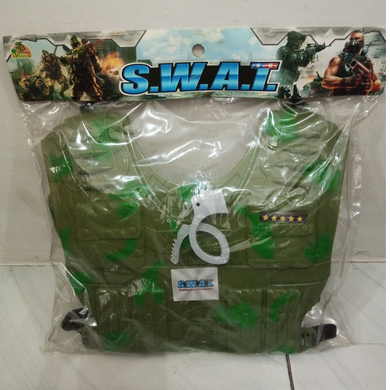 K5-Rompi Tentara SWAT / Rompi SWAT Polisi Anak – Mainan Kostum Tentara Keren / Kostum Tentara Army K