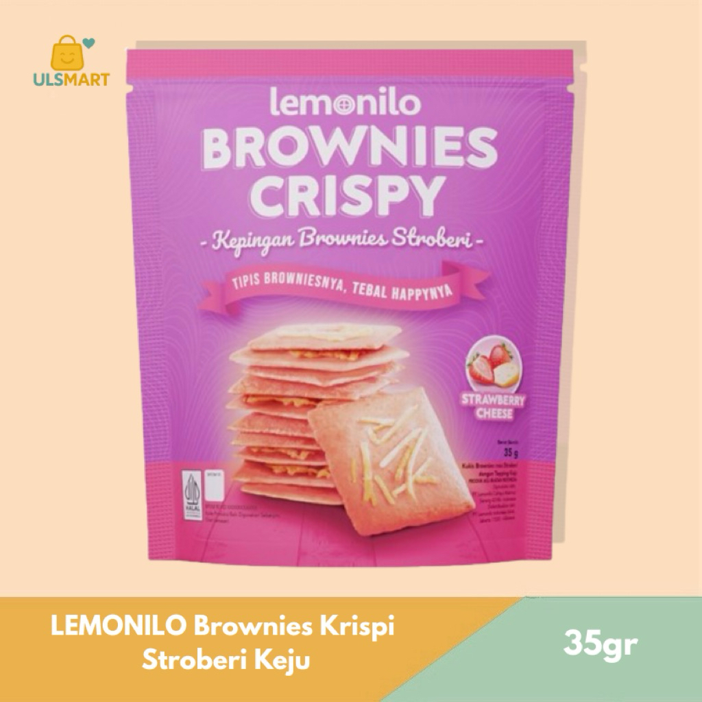 

LEMONILO Brownies Krispi Stroberi Keju 35 g