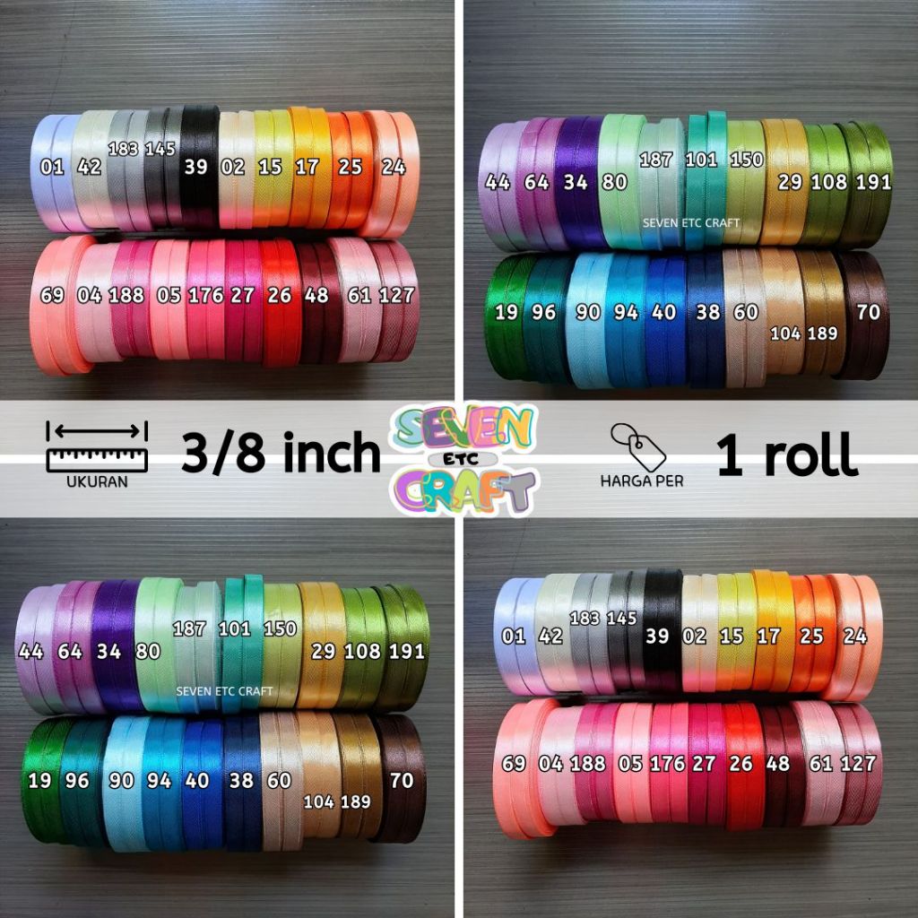 

Pita Satin 3/8 inch ( 1 cm )