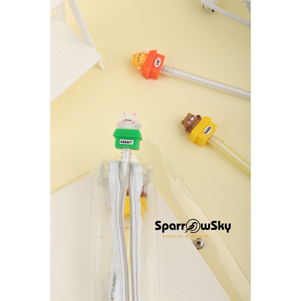 

SPARROW KUKI Pen Silikon / Silicone Pen / Pen Karakter Lucu Cantik ANIMAL BOX (7414)