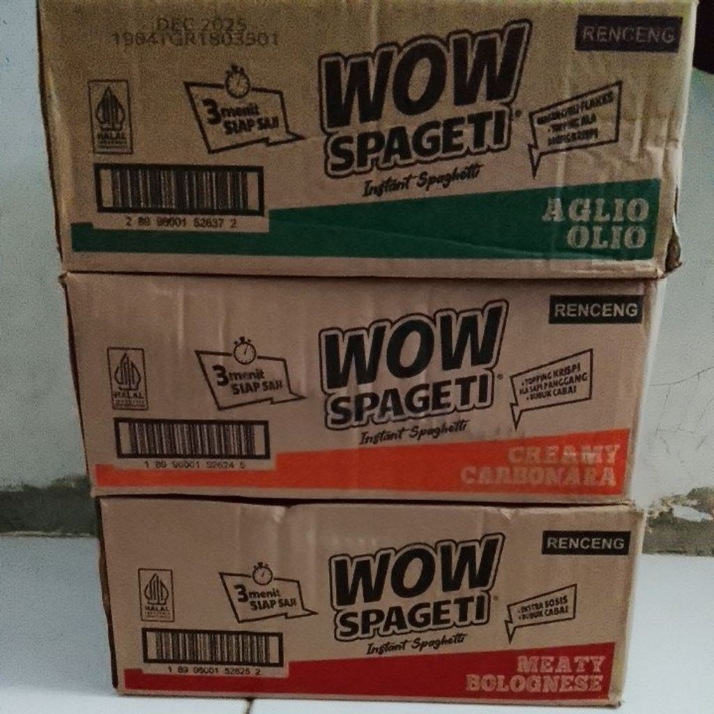 

Wow spagheti karton(40 pcs)