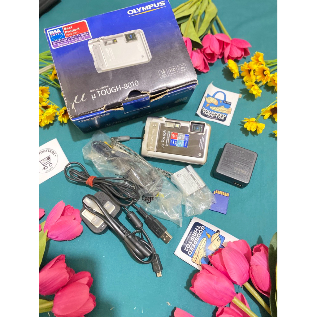 Camera Digital Olympus Stylus Tough TG-8010 Silver series 14.2 MegaPixels 5x Optical Zoom (Fullset)