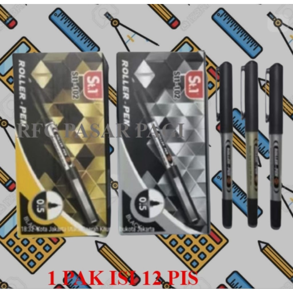 

Promo (12 PIS)GEL PEN ST.1 ROLLER - PEN 0,5 HITAM