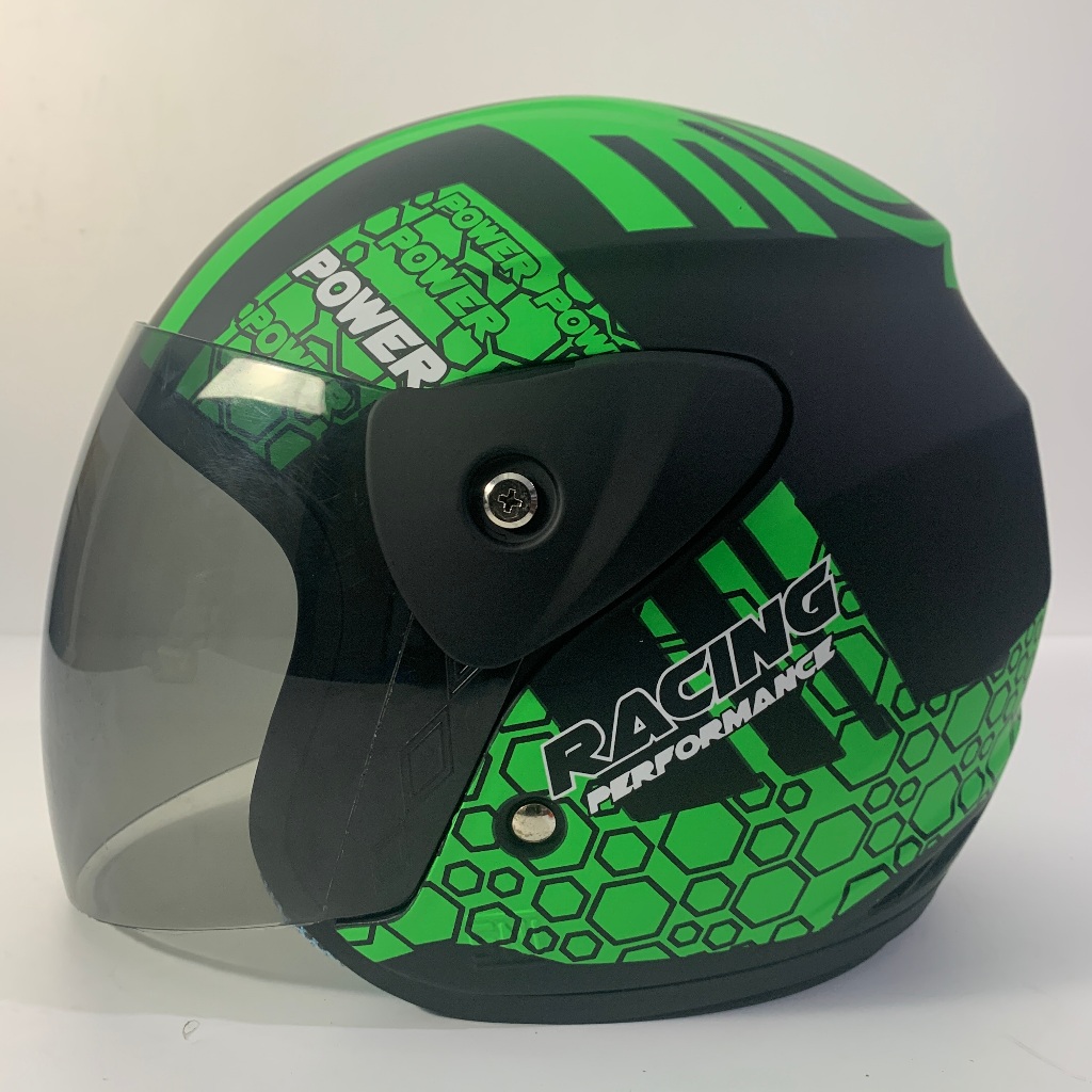Helm Nuvo Racing Performance Hijau Doff - Helem Helmet SNI Dewasa BXP Evo