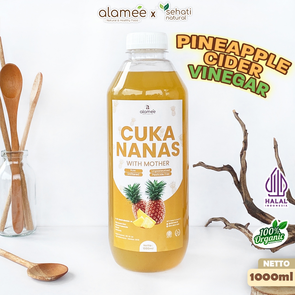 

Cuka Nanas Original Pineapple Cider Vinegar With Mother Organik Natural Buah Nanas Alami